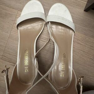 Dream Pairs White Slingback Open-Toe Heels